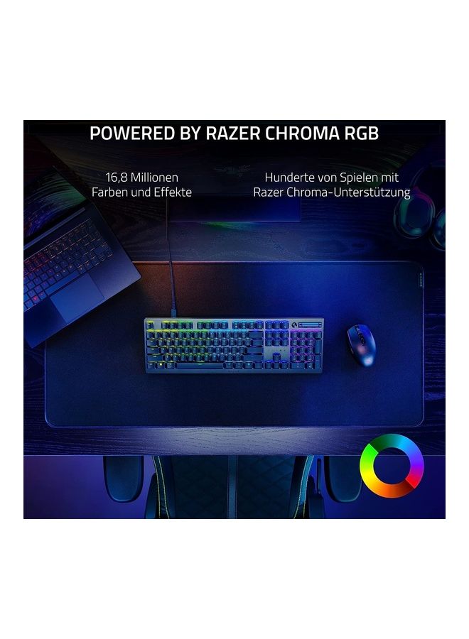 Razer DeathStalker V2 Gaming Keyboard: Low-Profile Optical Switches - Linear Red - Ultra-Durable Coated Keycaps - Durable Aluminum Top Plate - Multi-Function Roller - Media Button - Chroma RGB - Black