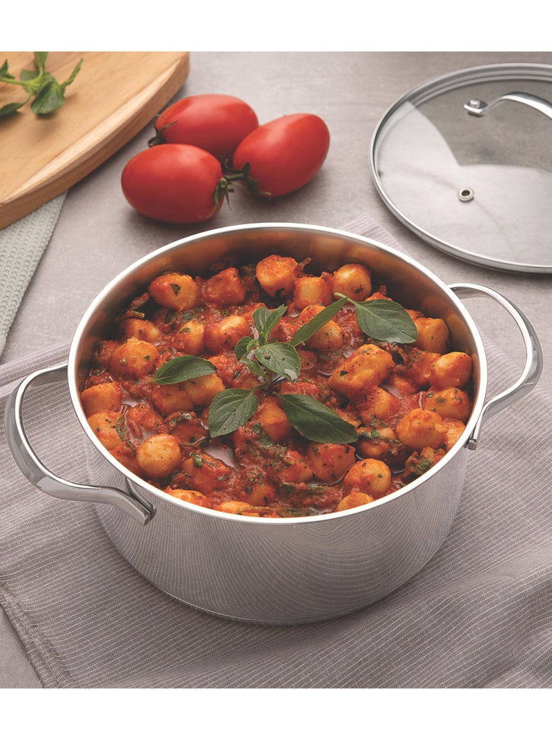 Since 1911,Made in Brazil- Una 16cm 1.8L Stainless Steel Deep Casserole with Tri ply Bottom