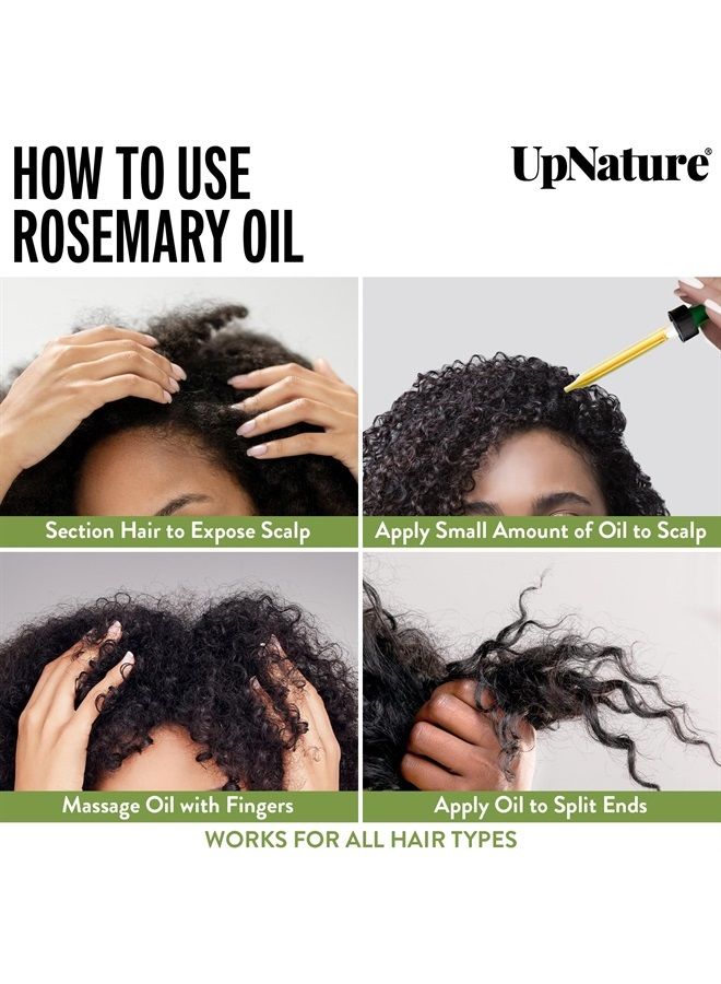 Organic Rosemary Essential Oil USDA Certified for Hair Growth and Skin and Nails 2oz