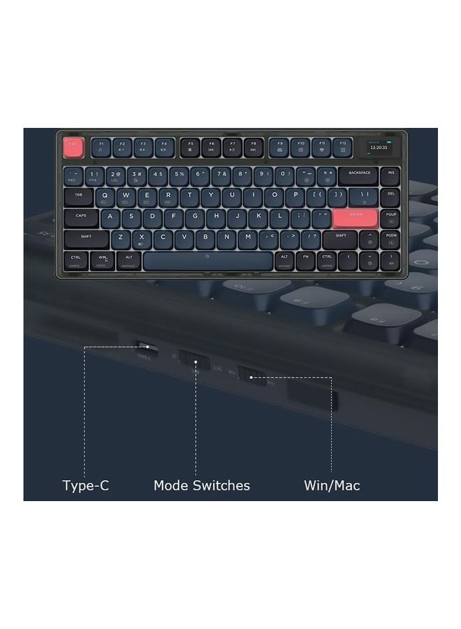 Wireless Gaming Keyboard AK832 Bluetooth RGB Mechanical Keyboard 81 Keys Low Profile Switch for Gamer PC Laptop (Brown Switch）