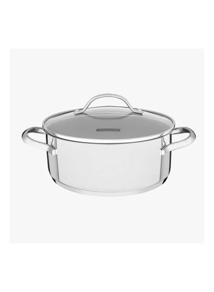 Una 20cm 2.9L Stainless Steel Shallow Casserole with Tri Ply Bottom