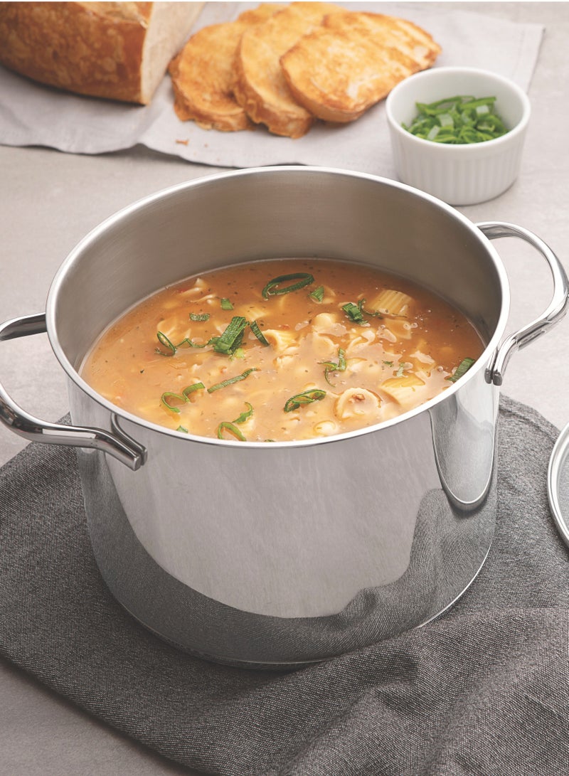 Since 1911,Made in Brazil- Una 20cm 4.6L Stainless Steel Stock Pot with Tri-ply Bottom