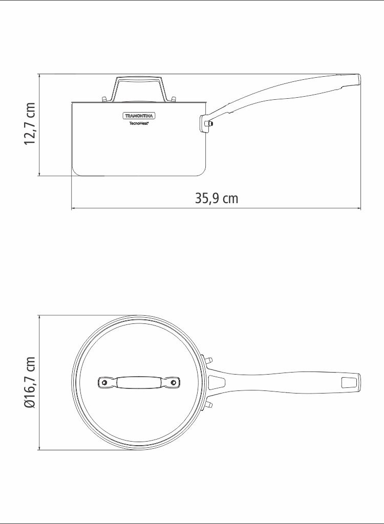 Grano 16 cm 1.7L Stainless Steel Saucepan with Tri-ply Body