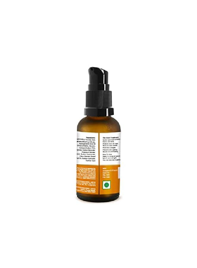 Concentrated Vitamin C Serum 20% Removes Dark Spots Gives Even Tone Bright & Tight Skin with Orange Peel Oil for Hydrated Youthful Glow 30ml