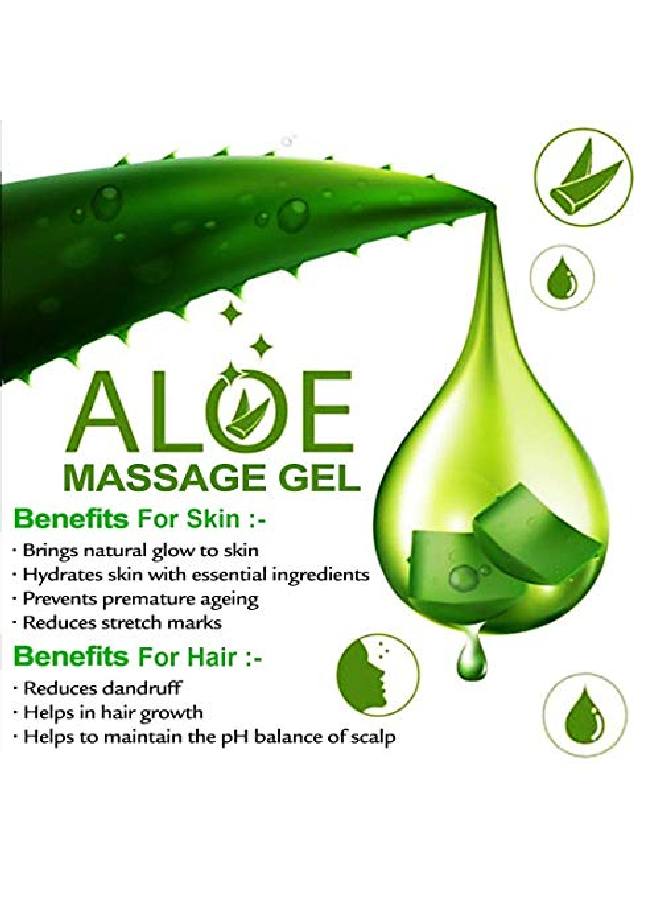 Aloe Vera Gel Great For Face Hair Acne Sunburn Bug Bites Rashes Glowing and Radiant Skin Hydrating Gel Relieves Itchy & Irritated Skin Non Sticky 100gm Each Pack of 3