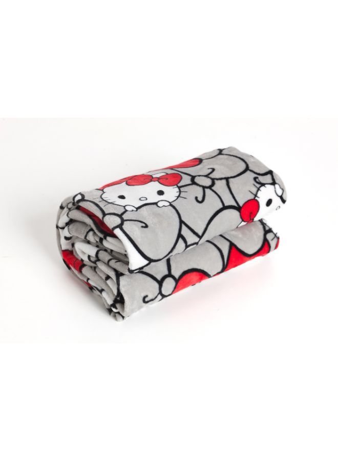 Polyester Blanket With Sleeves and a Pocket - Deluxe Hello Kitty Print 140x180cm