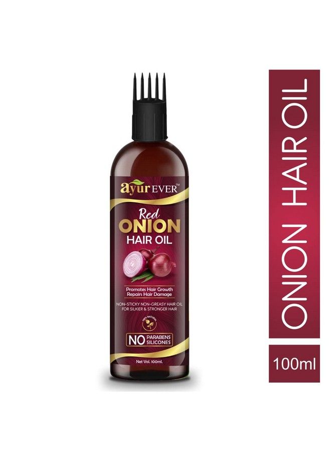 Red Onion Oil With Hair Applicator (100 Ml) + Onion Hair Conditioner (300Ml) + Red Onion Shampoo (300 Ml) Complete Combo