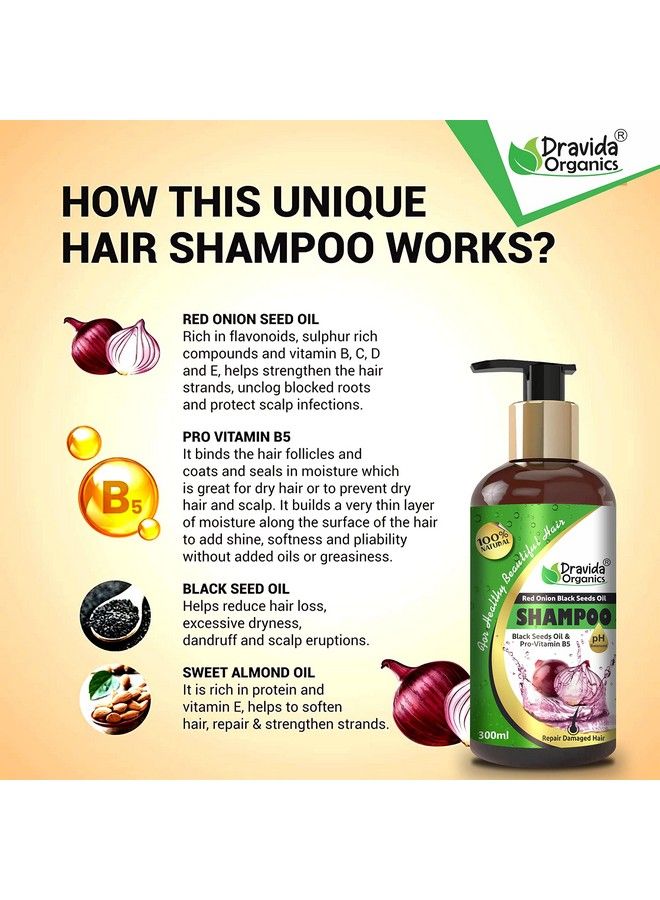 Red Onion Black Seed Oil Shampoo With Red Onion Seed Oil Extract 300Ml