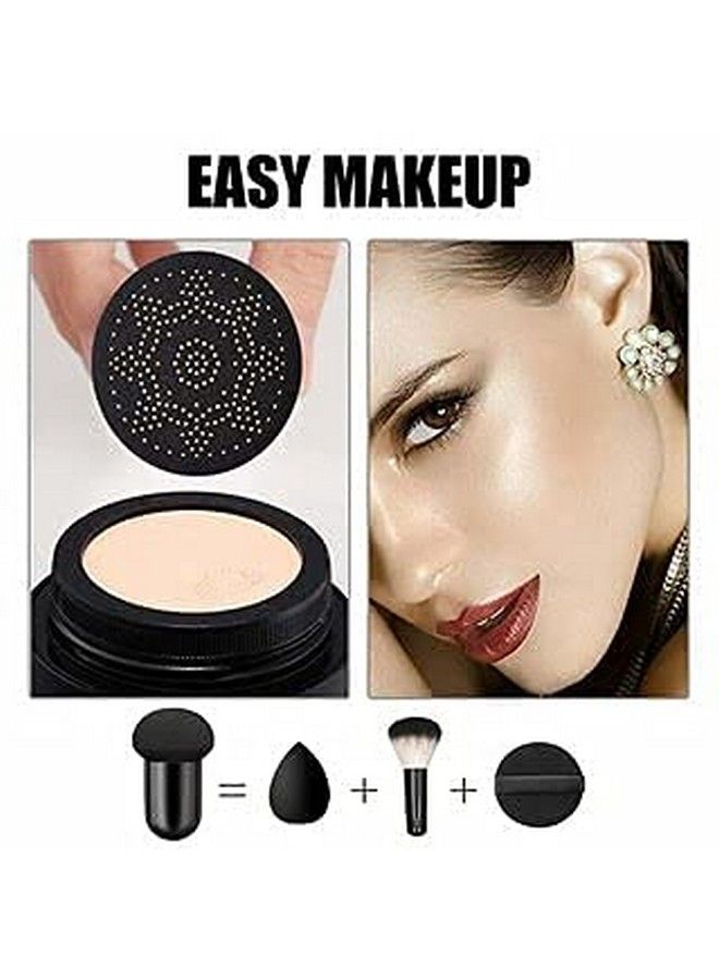 Bb And Cc Cream Foundation With Mushroom Head Air Cushion 20G And 1 Green Tea Stick Mask (Pack Of 2)