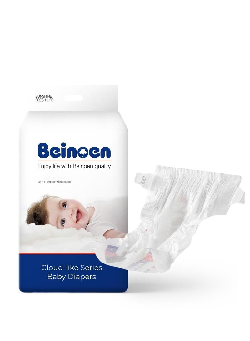 Baby Diapers Disposable for Sensitive Skin, Clouds-like Softness, Super Thin, Quick-Absorbent, Hypoallergenic, and Eco-Friendly Baby Diapers with Snug and Comfort Fit
