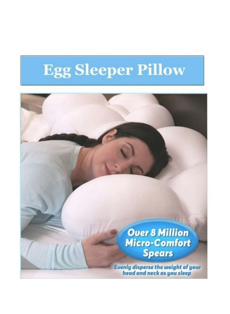 Egg Sleeper Super Soft Ultra Comfortable Pillow + Electric Hot Water Bag With Massager For Body Pain