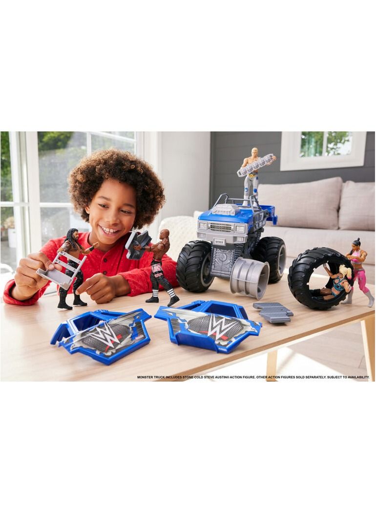 WWE Vehicle Wrekkin Slam Crusher Monster Truck Playset