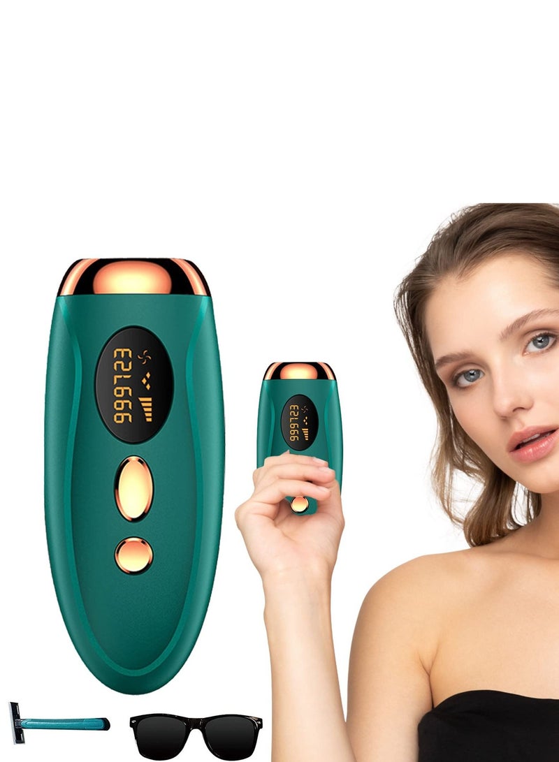 Laser Hair Removal for Women Permanent at Home Ipl Painless Hair Remover Device for Face Armpits Legs Arms Bikini (Green)