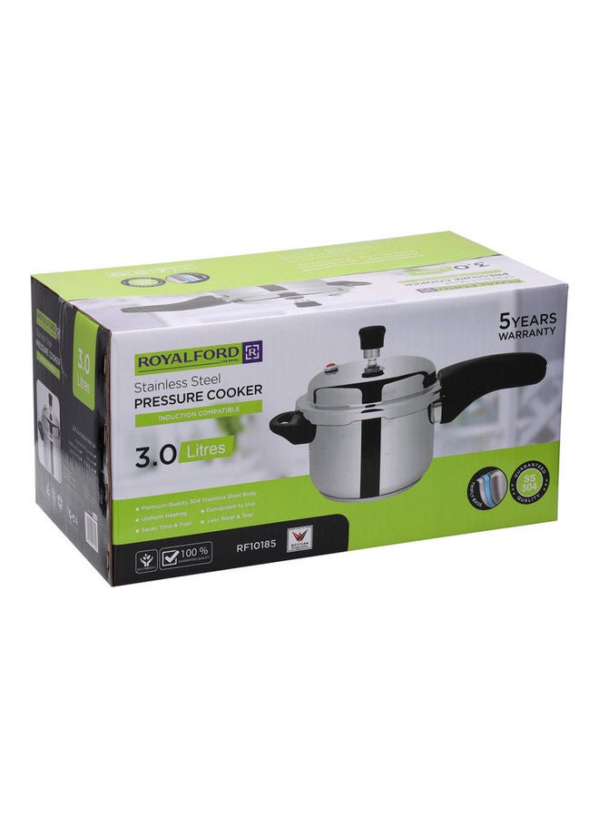 Stainless Steel Induction Compatible Pressure Cooker 3Liters