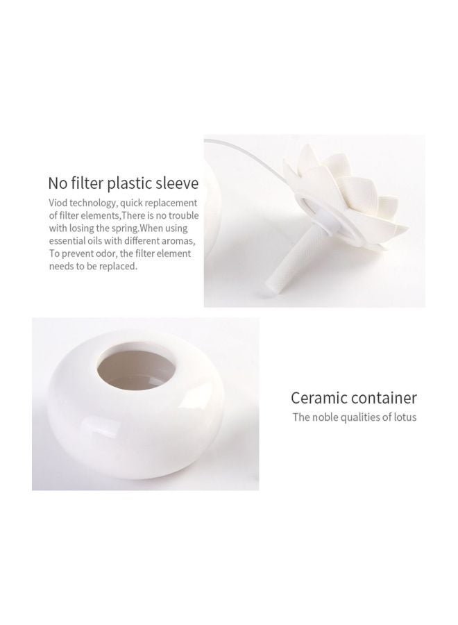 Ceramic Ultrasonic Aroma Humidifier 2W White