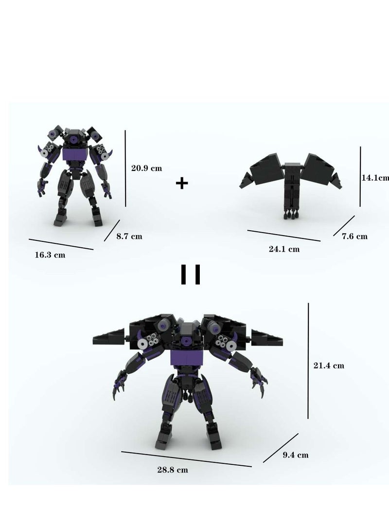 Skibidi Toilet Man Toy Building Blocks Set 481 PCS Biochemical Monitoring King Plus Toy Ideas Toys Battle Horror Game Model Ideas Toys Gifts for Adult & Kids