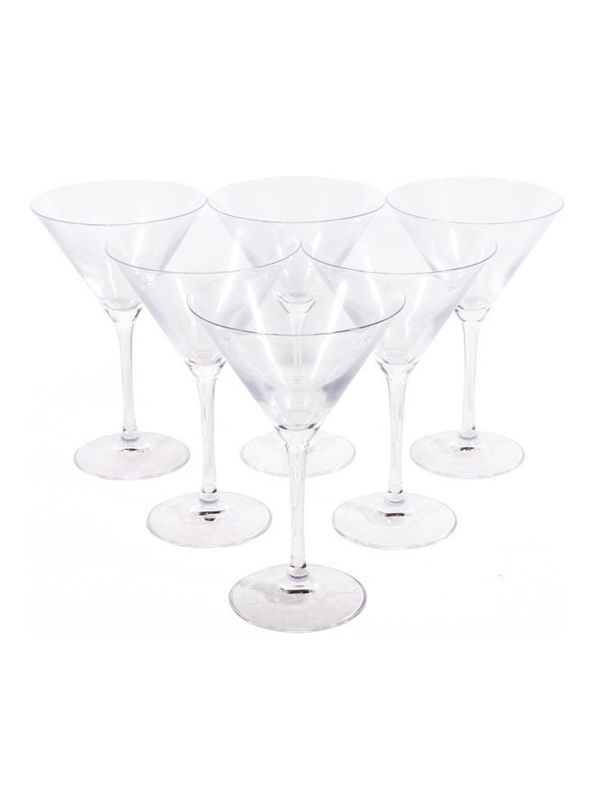6-Piece Stem Glass Set Clear 300ml