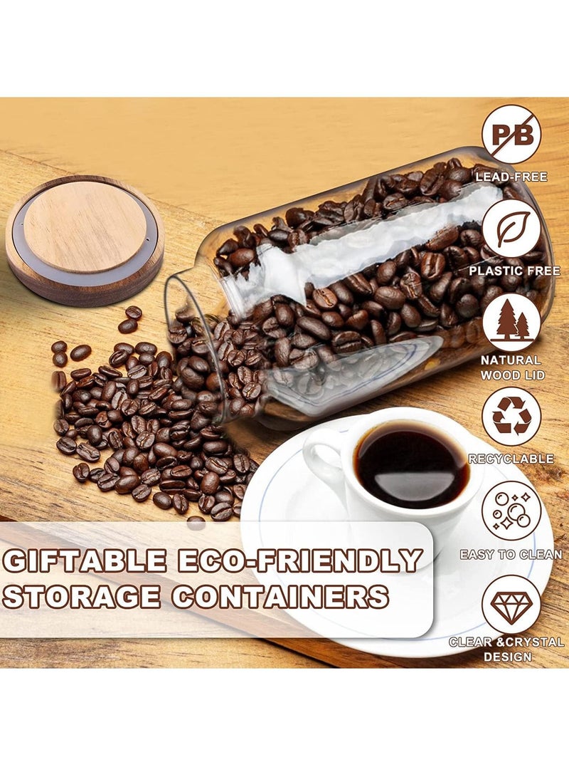 3 Pack Airtight Glass Storage Jar ,Borosilicate Glass Kitchen Canisters，Glass Canister for Kitchen, Pantry Organization, Ideal for Coffee, Nuts, Cookie (2000ml)
