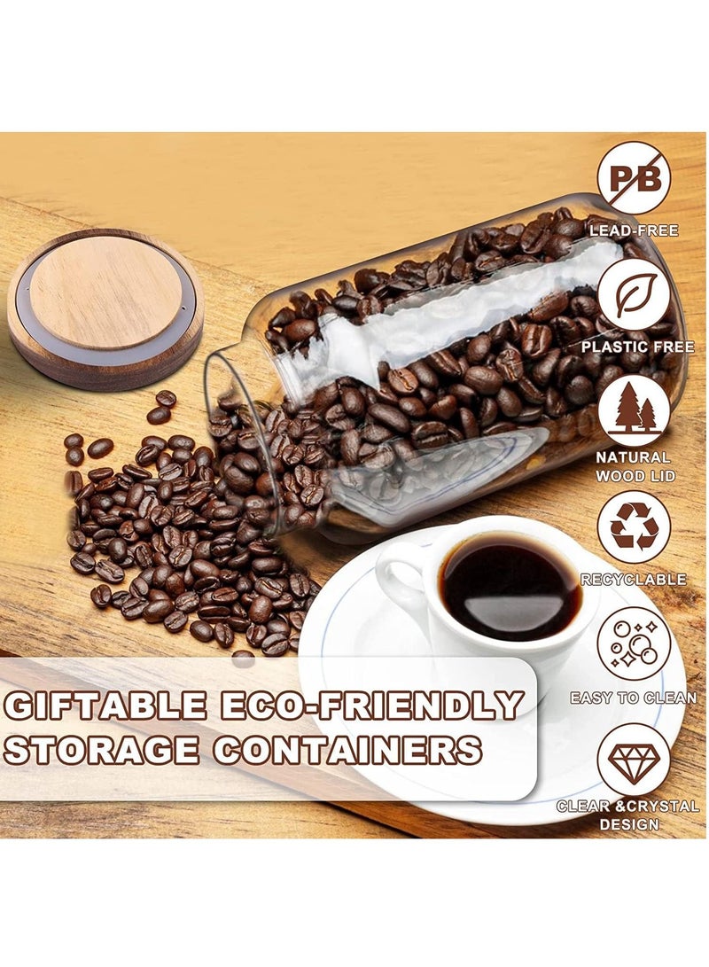 3 PCS Airtight Glass Storage Jar Borosilicate Glass Kitchen Canisters Glass Canister for Kitchen Pantry Organization Ideal for Coffee Nuts Cookie (1250ml)