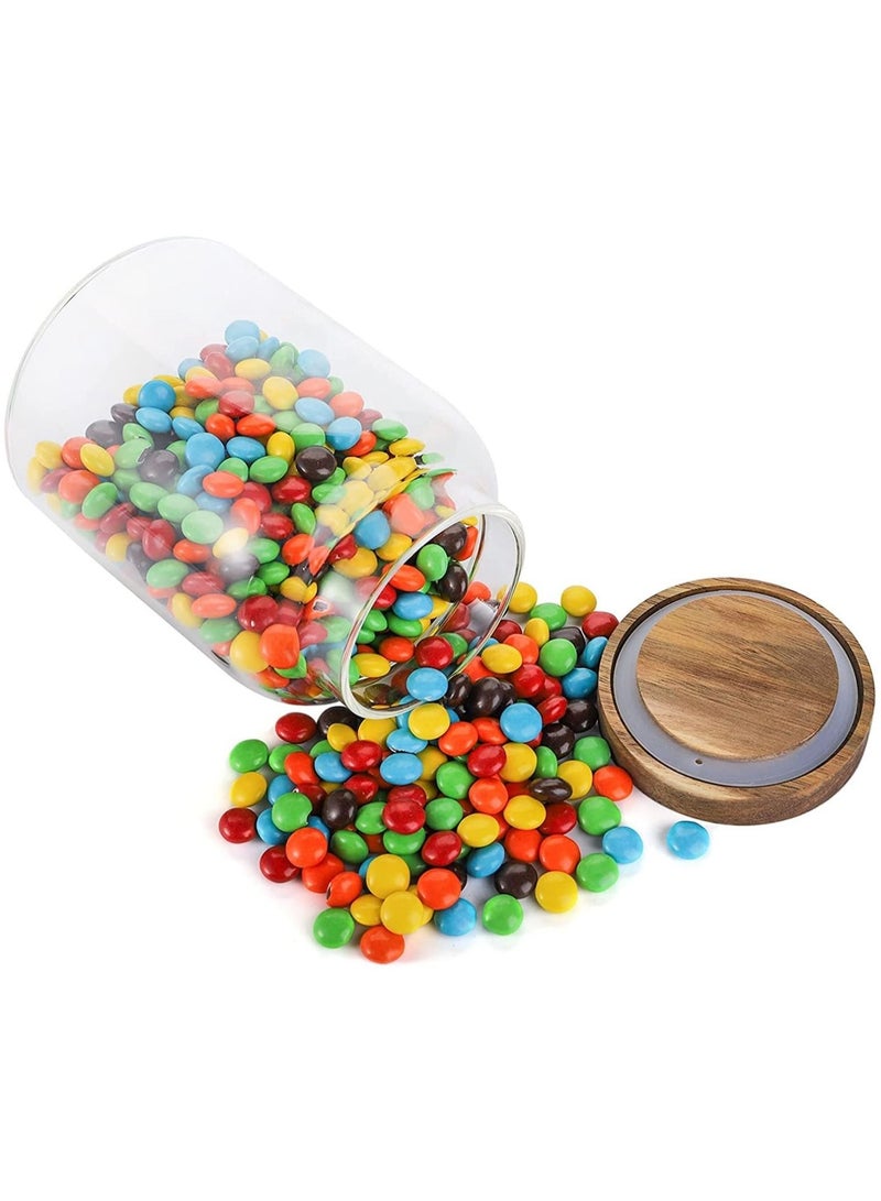 3 PCS Airtight Glass Storage Jar Borosilicate Glass Kitchen Canisters Glass Canister for Kitchen Pantry Organization Ideal for Coffee Nuts Cookie (1250ml)