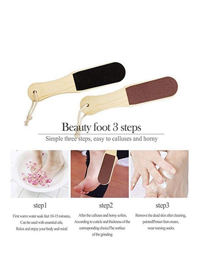 Pedicure Tools Double Sided Wooden Scrubber (Combo)