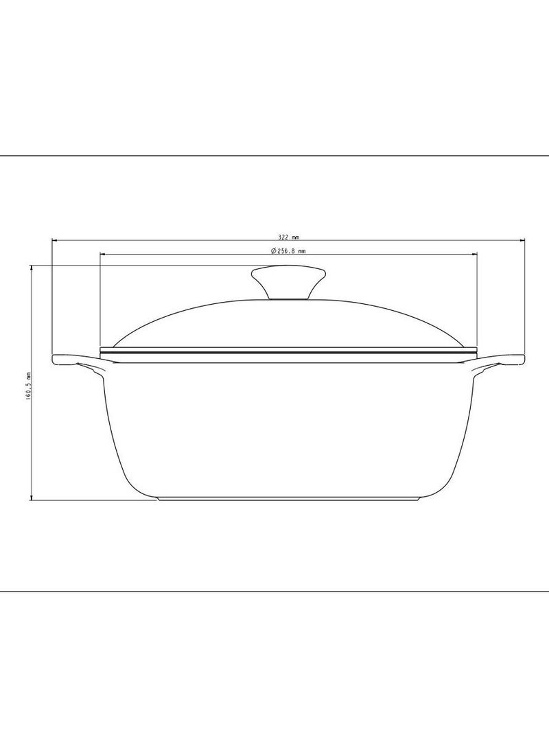 Since 1911, Made In Brazil - 24cm 3.7L Aluminum Casserole with Interior Starflon High Performance PFOA Free Nonstick Coating, Black