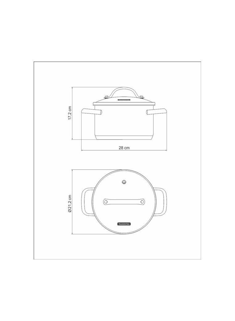 Since 1911,Made in Brazil- Una 20cm 3.6L Stainless Steel Deep Casserole with Tri-ply Bottom