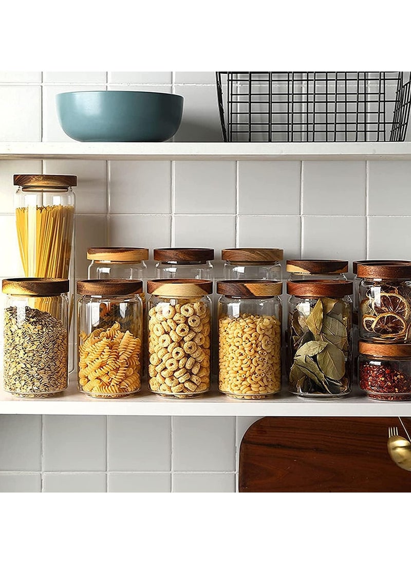 3 Pack Airtight Glass Storage Jar ,Borosilicate Glass Kitchen Canisters，Glass Canister for Kitchen, Pantry Organization, Ideal for Coffee, Nuts, Cookie (1000ml)