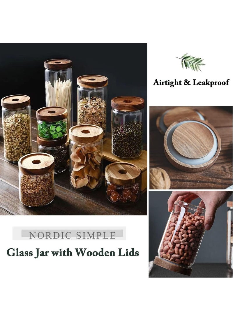 3 Pack Airtight Glass Storage Jar ,Borosilicate Glass Kitchen Canisters，Glass Canister for Kitchen, Pantry Organization, Ideal for Coffee, Nuts, Cookie (1000ml)