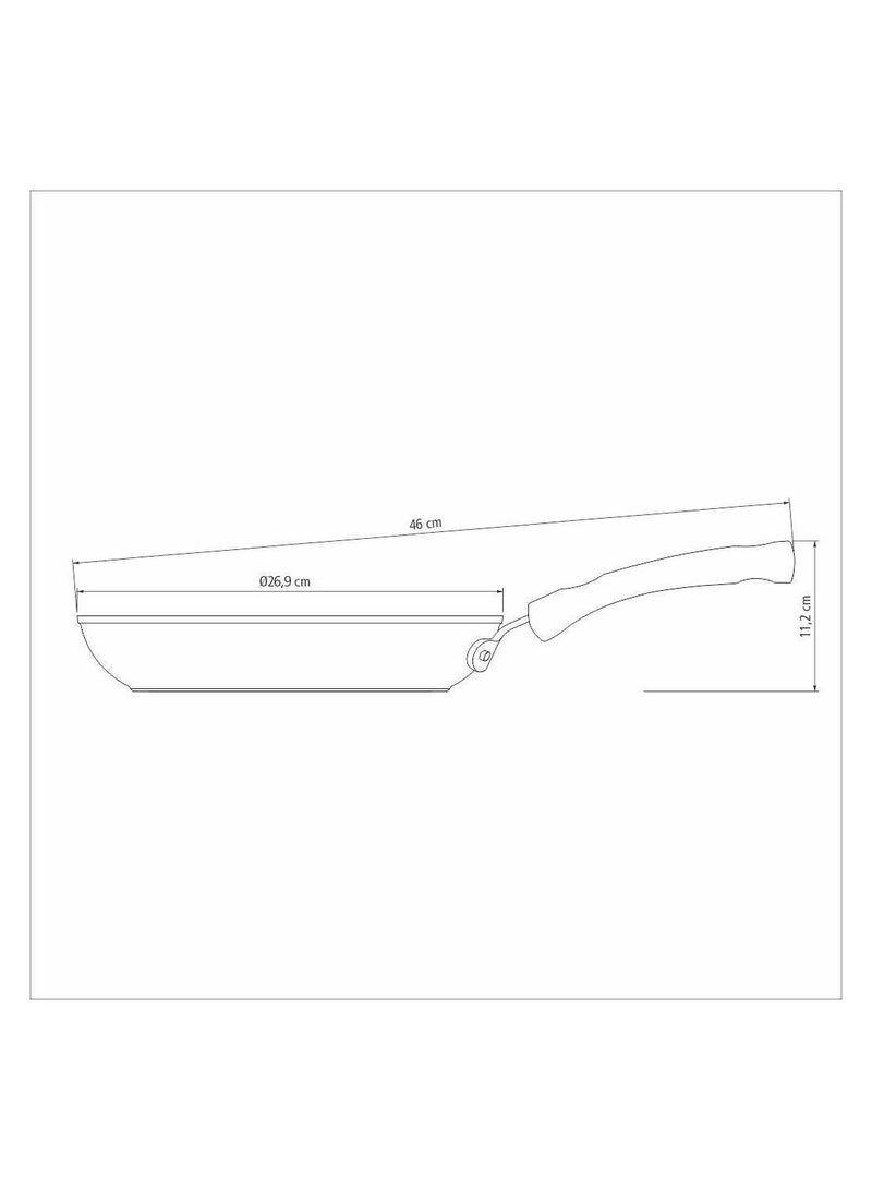 Monaco Induction 28cm 2.4L Aluminum Frying Pan with Interior Starflon Premium PFOA Free Nonstick Coating and Exterior Red Silicon Coating