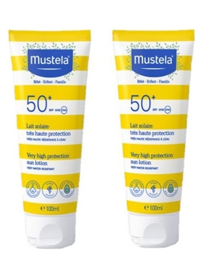 Pack Of 2 Very High Protection Sun Lotion SPF 50+, (2 x 100)ml