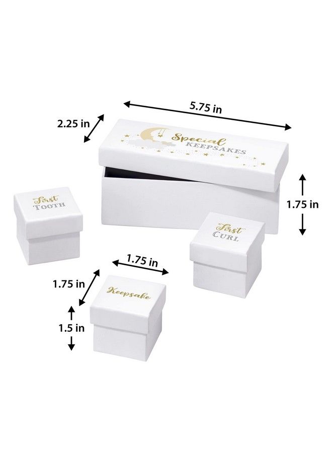 Set Of 3 Special Keepsake Boxes White