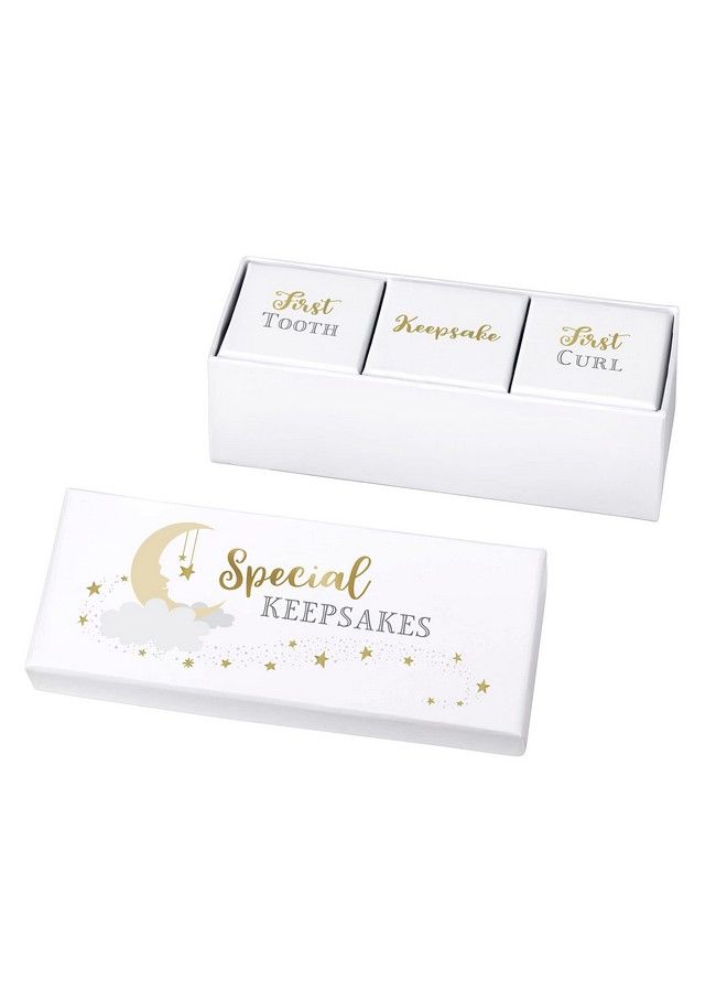 Set Of 3 Special Keepsake Boxes White