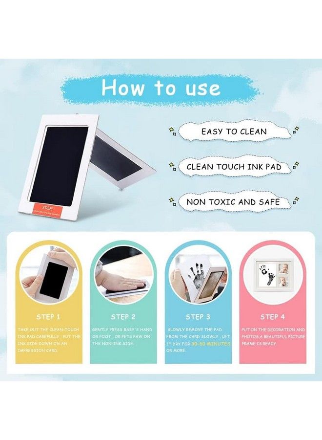 Baby Hand And Foot Print Imprint Kit. No Touch Non Toxic Ink Pad (0 6 Months) (Blue)