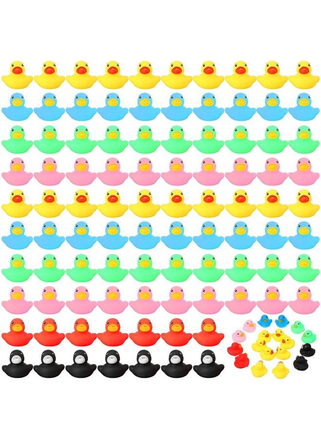 300 Pcs Rubber Ducks Bath Toy Float Squeak Mini Yellow Ducks Tiny Shower Rubber Ducks Bathtub Toy Pool Toy For Party Supplies Shower Birthday(Muti Colors 1.57 X 1.57 X 1.18 Inch)