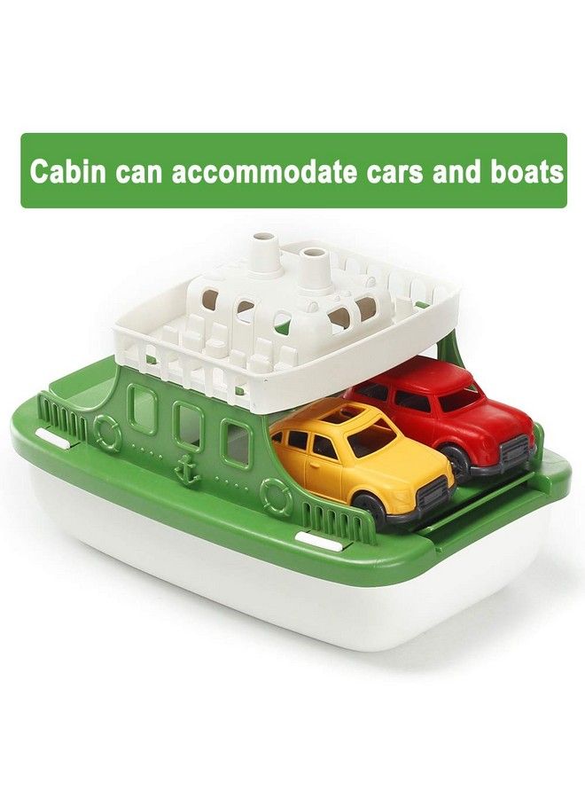 Bath Boat Toy 11 Piece Bath Boat Toy With 4 Mini Cars And 6 Boat Squirters Floating Boat Toys For Bathtub Bathroom Pool Beach For Toddlers Boys Girls Kids