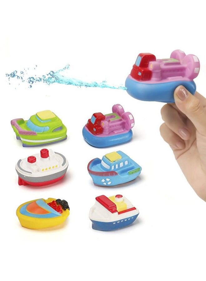 Bath Boat Toy 11 Piece Bath Boat Toy With 4 Mini Cars And 6 Boat Squirters Floating Boat Toys For Bathtub Bathroom Pool Beach For Toddlers Boys Girls Kids
