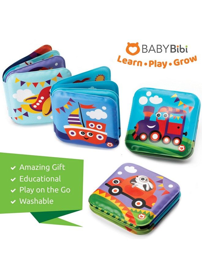 Floating Baby Bath Books Transport Themed Bath Books For Babies Infants Waterproof Mold Free Bath Toys For Learning & Early Education