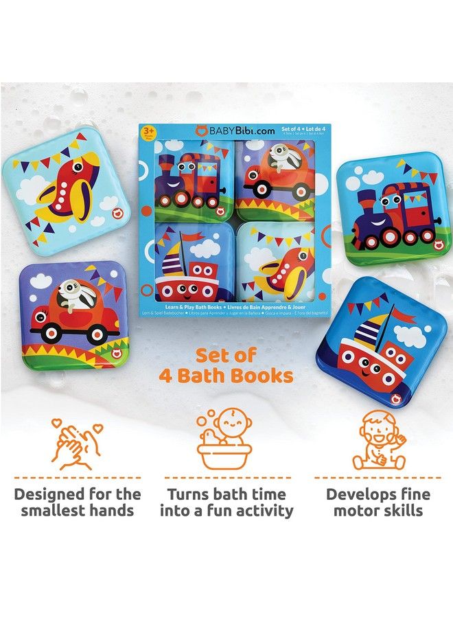 Floating Baby Bath Books Transport Themed Bath Books For Babies Infants Waterproof Mold Free Bath Toys For Learning & Early Education