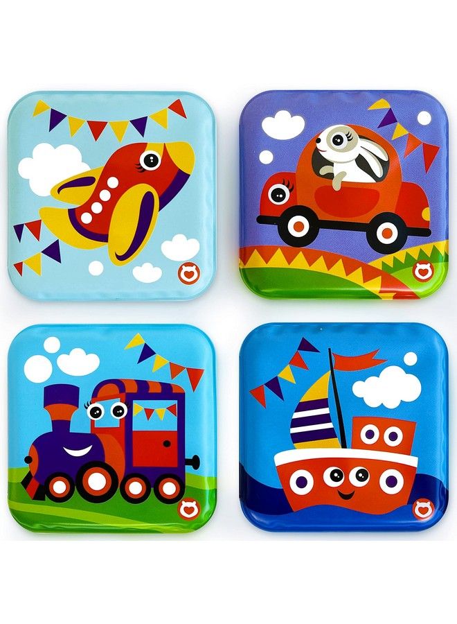 Floating Baby Bath Books Transport Themed Bath Books For Babies Infants Waterproof Mold Free Bath Toys For Learning & Early Education