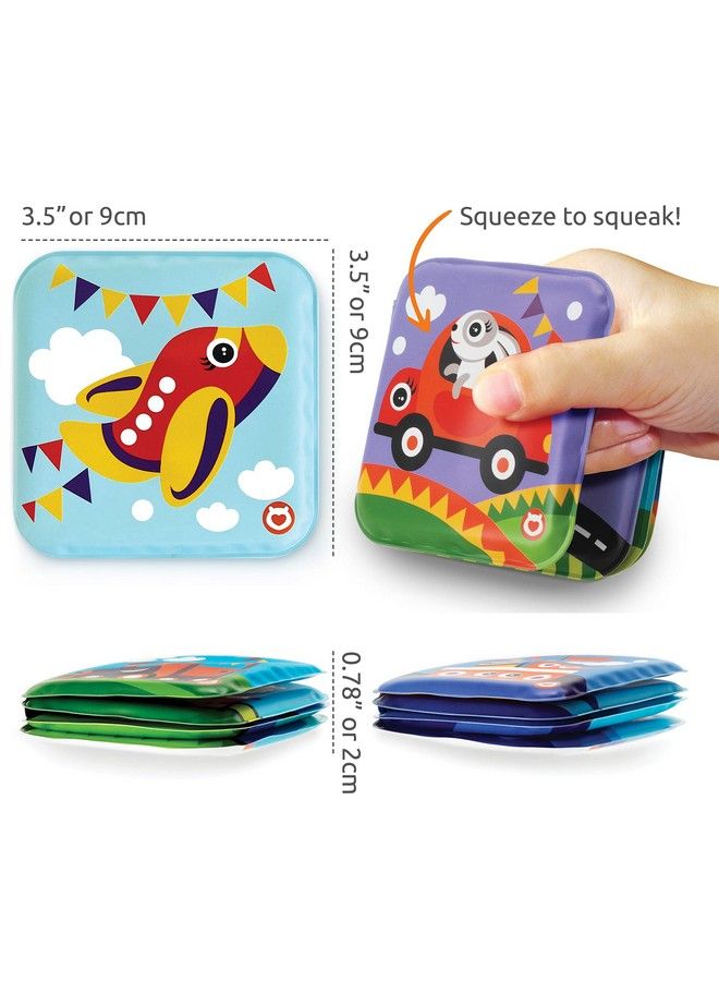 Floating Baby Bath Books Transport Themed Bath Books For Babies Infants Waterproof Mold Free Bath Toys For Learning & Early Education