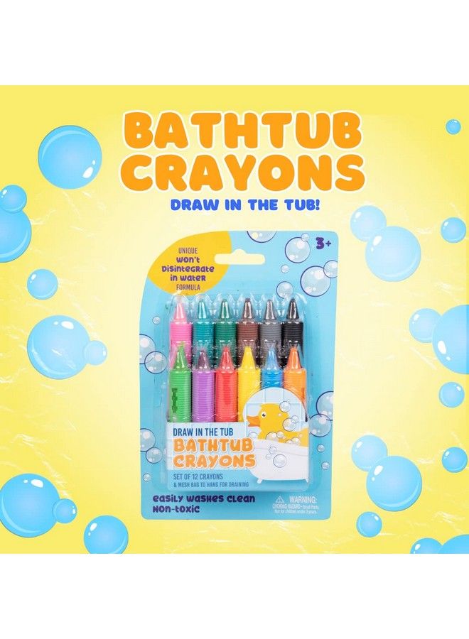 Bath Crayons Super Set Set Of 24 Draw In The Tub Colors With Bathtub Storage Mesh Bag Non Toxic Safe For Children Won'T Disintegrate In Water Art Project For Kids And Toddlers Fun Gift For Kids