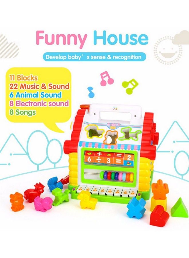 Multifunctional Musical Fun House Electronic Geometric Blocks Sorting Learning Educational Toys