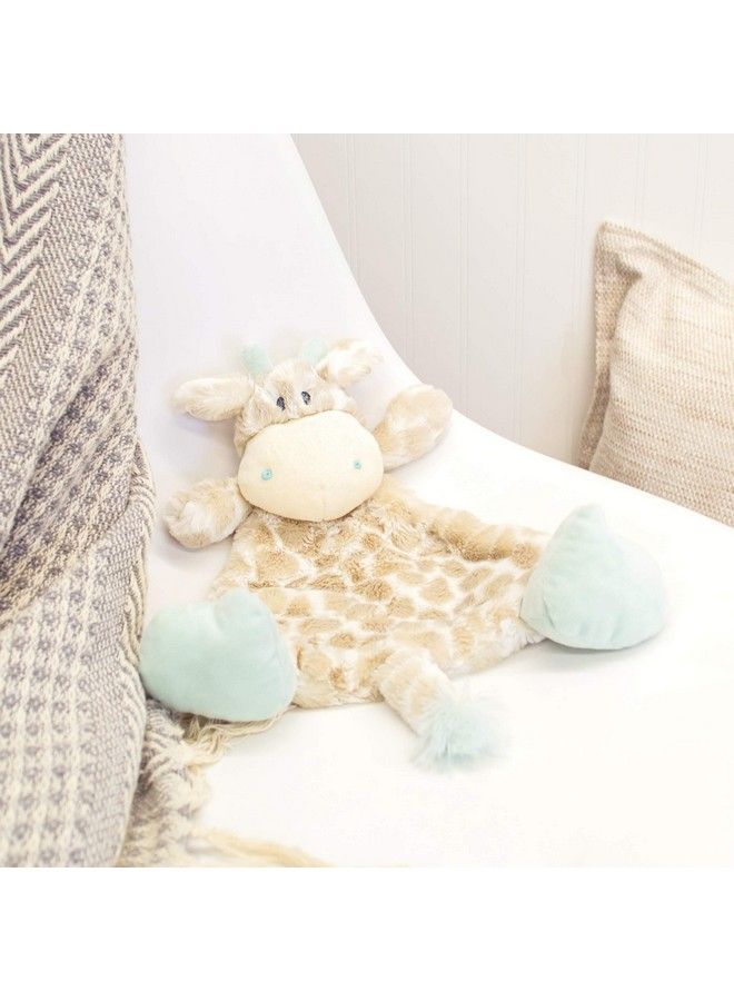 Colby Giraffe Sky Blue Children'S Plush Rattle Blankie