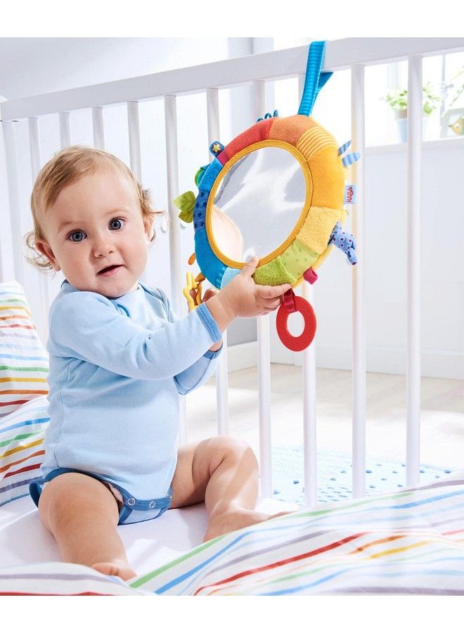 Rainbow Discovery Mirror Hang From Crib Or Use As A Pillow With Entertaining Elements For Baby To Explore