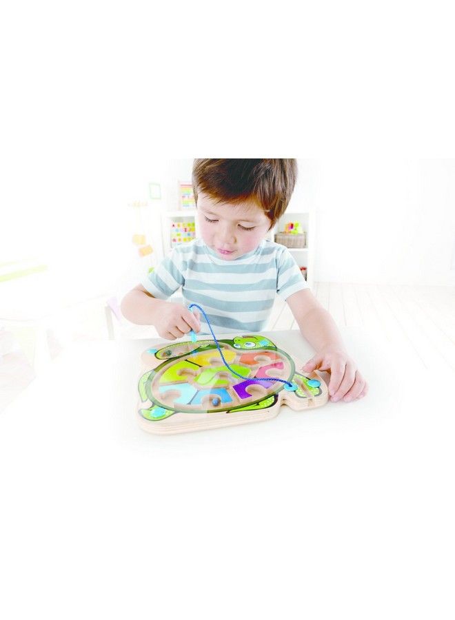 Award Winning Hape Totally Amazing Colorblock Sea Turtle Kid'S Magnetic Wooden Bead Maze Puzzle L: 8.8 W: 0.8 H: 9.6 Inch