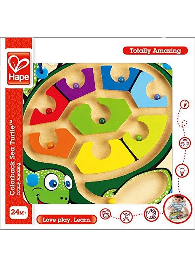 Award Winning Hape Totally Amazing Colorblock Sea Turtle Kid'S Magnetic Wooden Bead Maze Puzzle L: 8.8 W: 0.8 H: 9.6 Inch