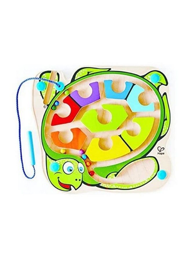 Award Winning Hape Totally Amazing Colorblock Sea Turtle Kid'S Magnetic Wooden Bead Maze Puzzle L: 8.8 W: 0.8 H: 9.6 Inch