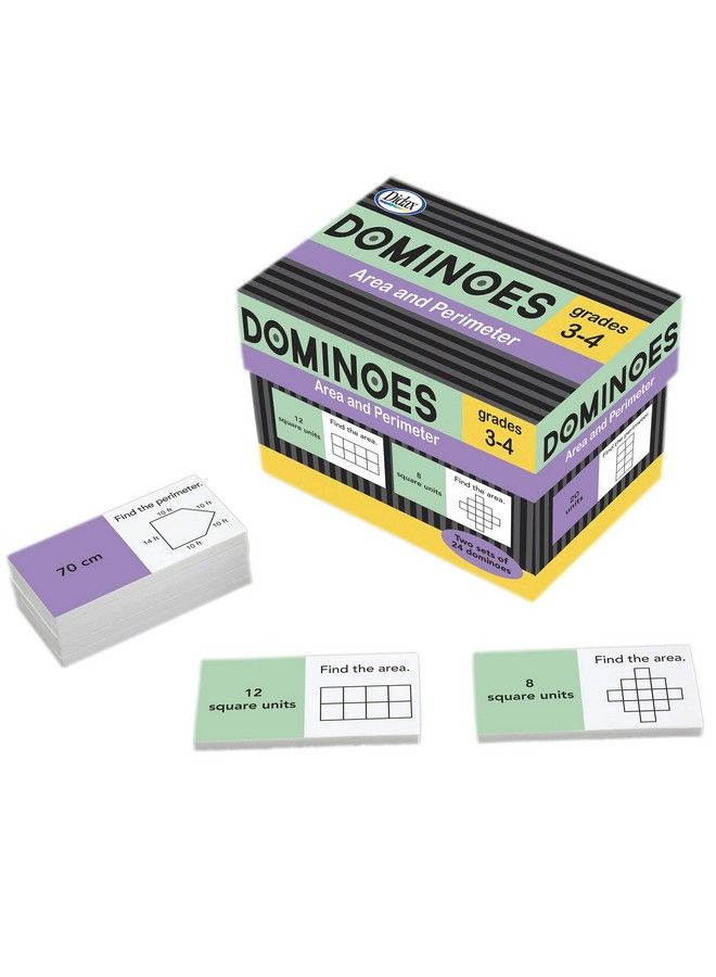 Educational Resources Area & Perimeter Dominoes Children'S Mathematical Learning Aids