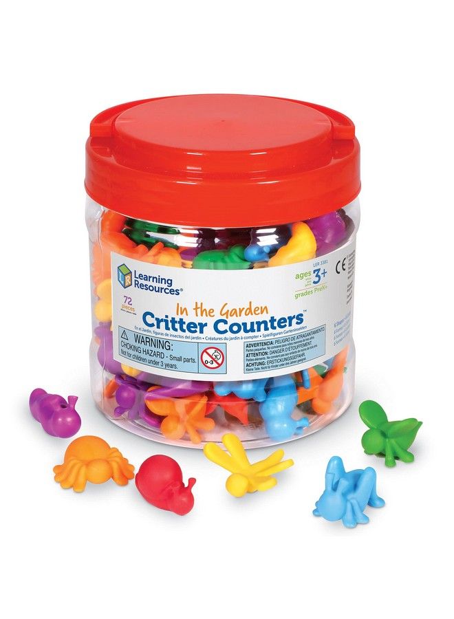In The Garden Critter Counters 72 Pieces Ages 3+ Toddler Learning Toys Math Games For Kids Math Manipulatives
